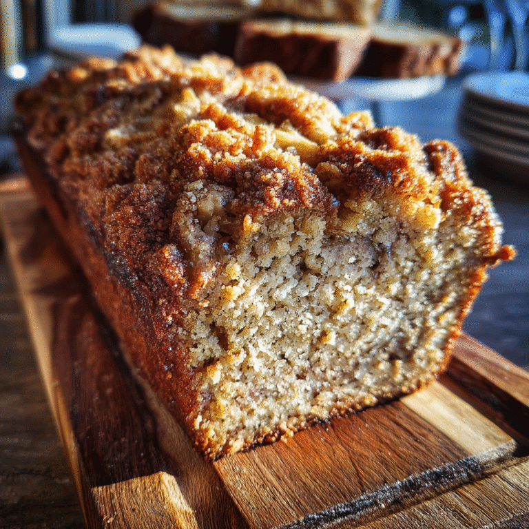 Banana Bread With Cinnamon Crunch: A Cozy Bake with a Flavorful Twist 9 Banana bread with cinnamon crunch on cutting board