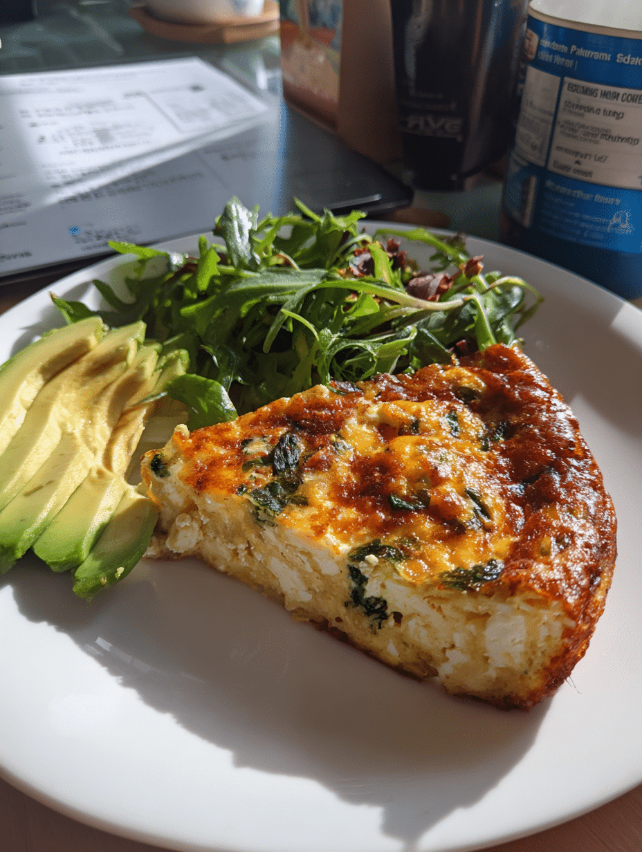 serving-keto-egg-bake.jpg serving keto cottage cheese egg bake with avocado