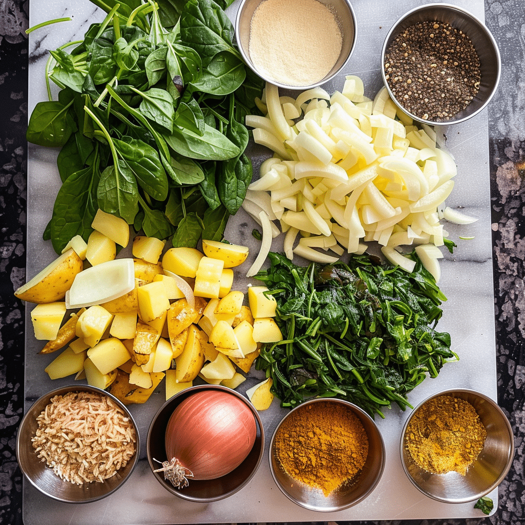 pakora-ingredients-prep.jpg Ingredients for crispy vegetable pakoras laid out