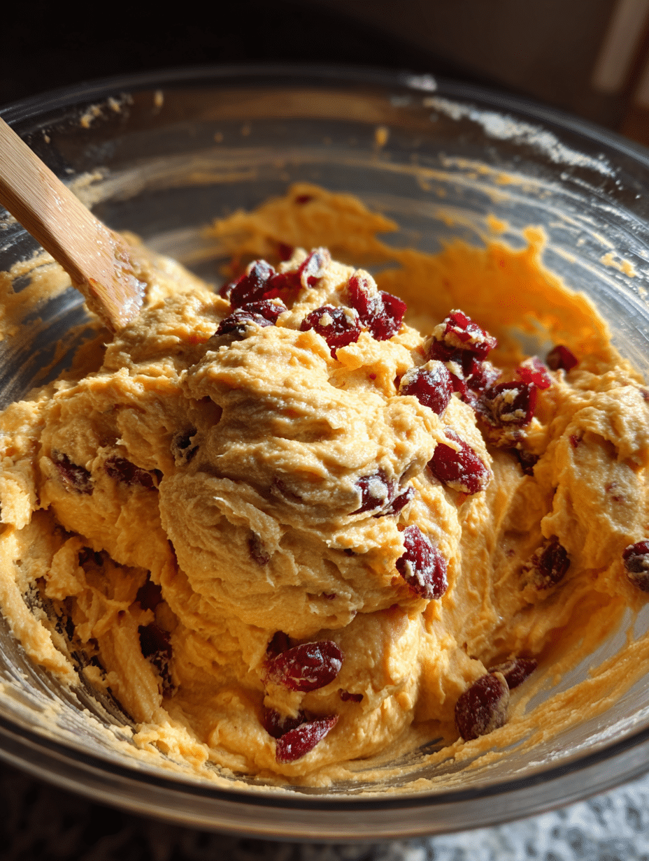 mixing-pumpkin-cranberry-batter.jpg Mixing pumpkin cranberry cake batter