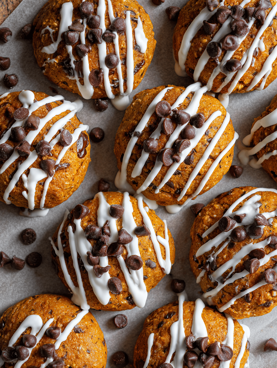 glazed-pumpkin-spice-cookies.jpg Pumpkin spice cookies with glaze and chocolate chips