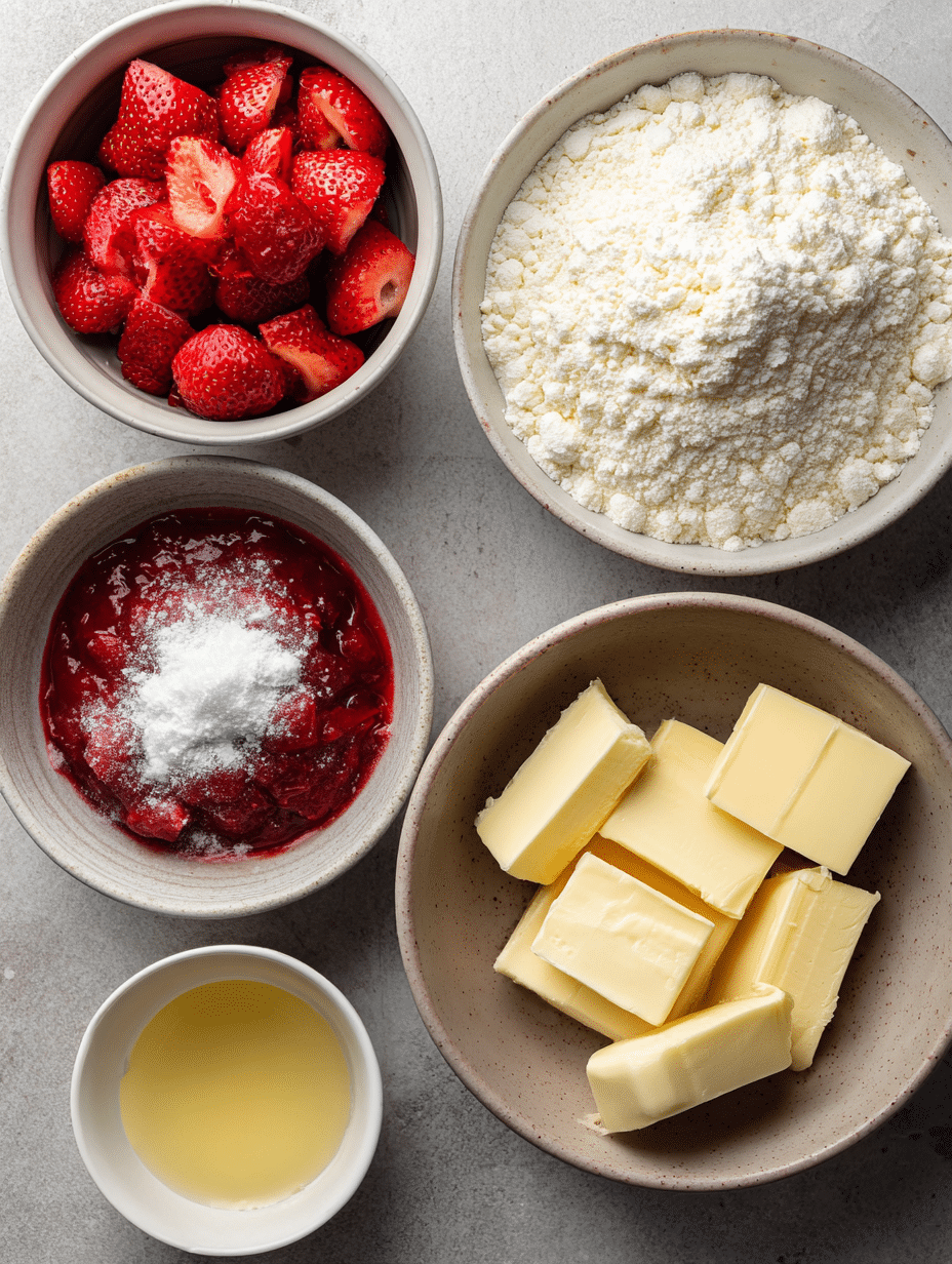 strawberry-cheesecake-dump-cake-ingredients.jpg Ingredients for strawberry cheesecake dump cake recipe