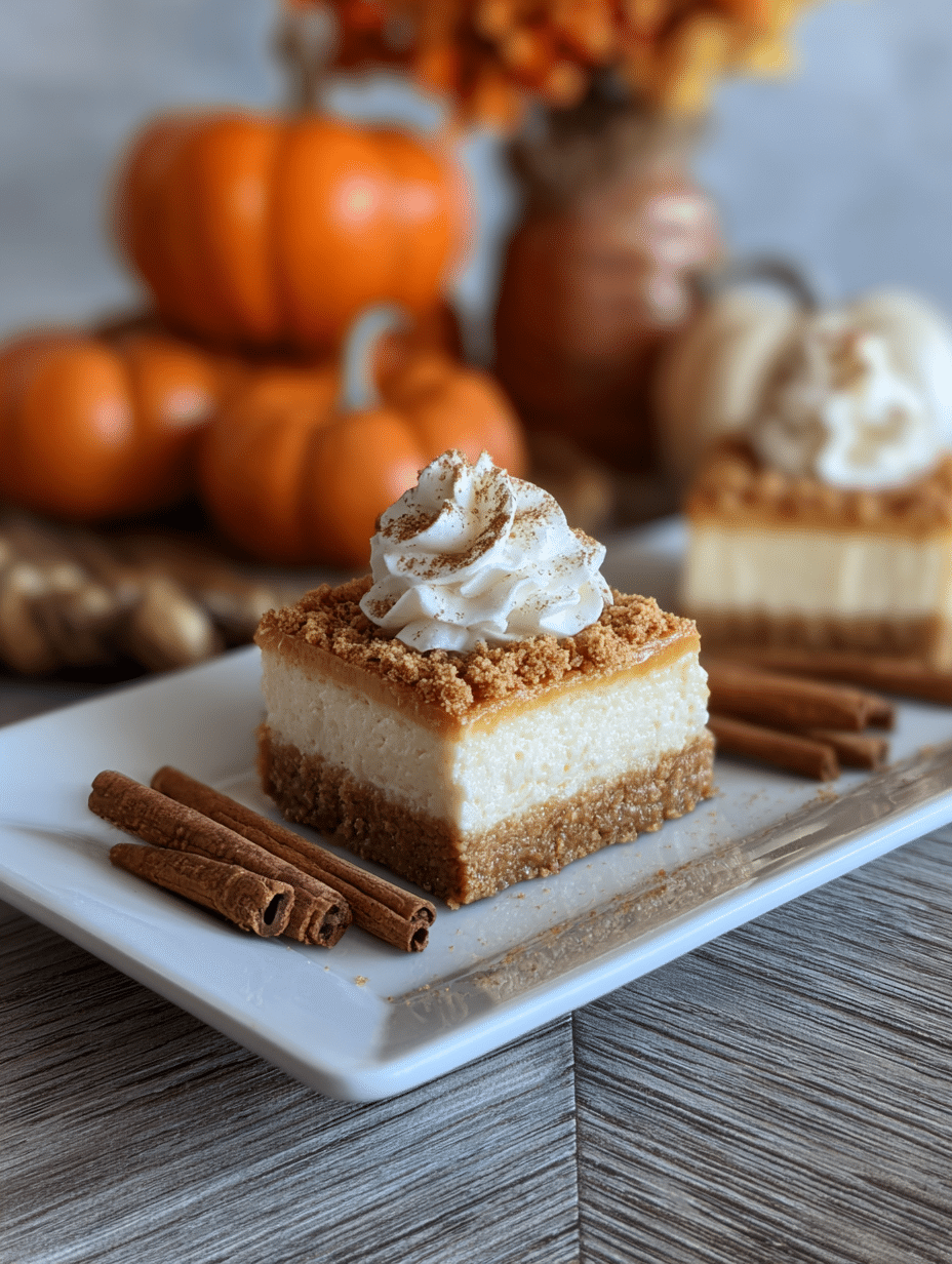 serving-cheesecake-squares.jpg Pumpkin cheesecake bar plated with cinnamon garnish