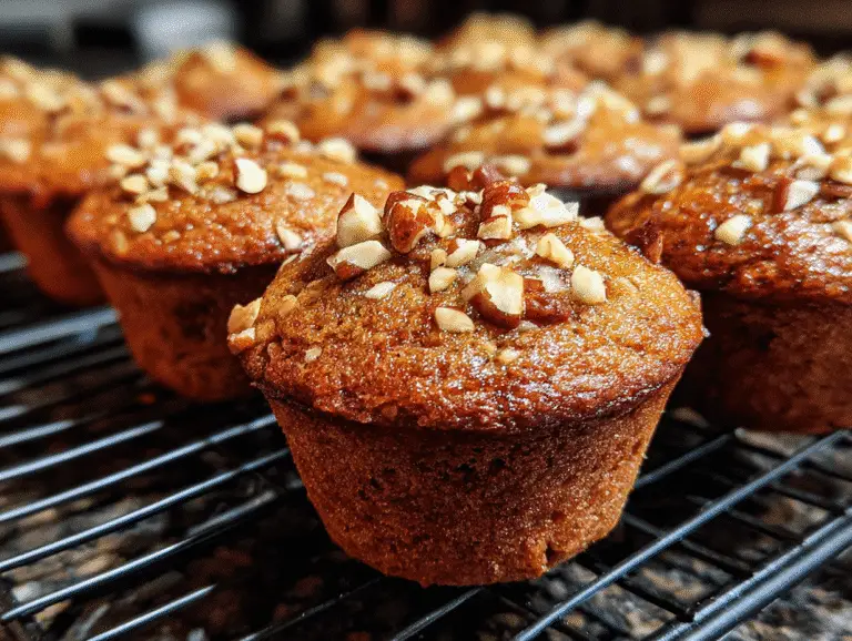 Gluten Free Banana Nut Bread Muffins – Moist, Healthy, and Easy to Bake 3 Gluten free banana nut bread muffins cooling on rack